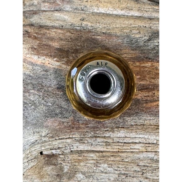 Pandora Golden Faceted Murano Glass Bead Charm S925ALE #791629 - Picture 6 of 6